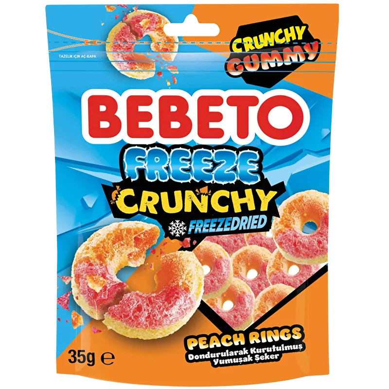 Bebeto Freeze Crunchy Jelly 35 Gr. Şeftali Aromalı