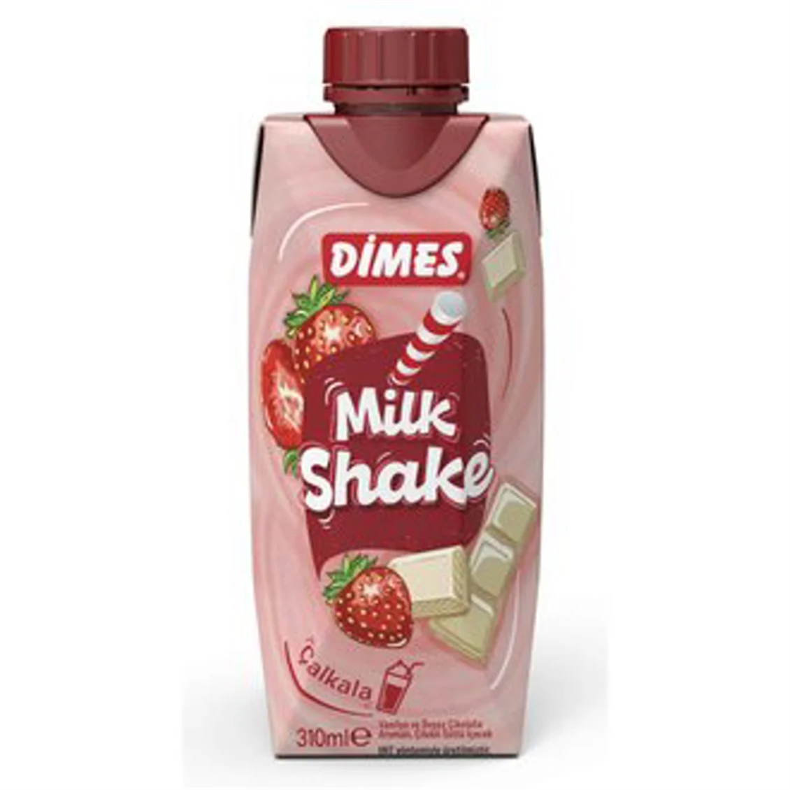 DİMES MİLKSHAKE ÇİLEK-VANİLYA  310 ML