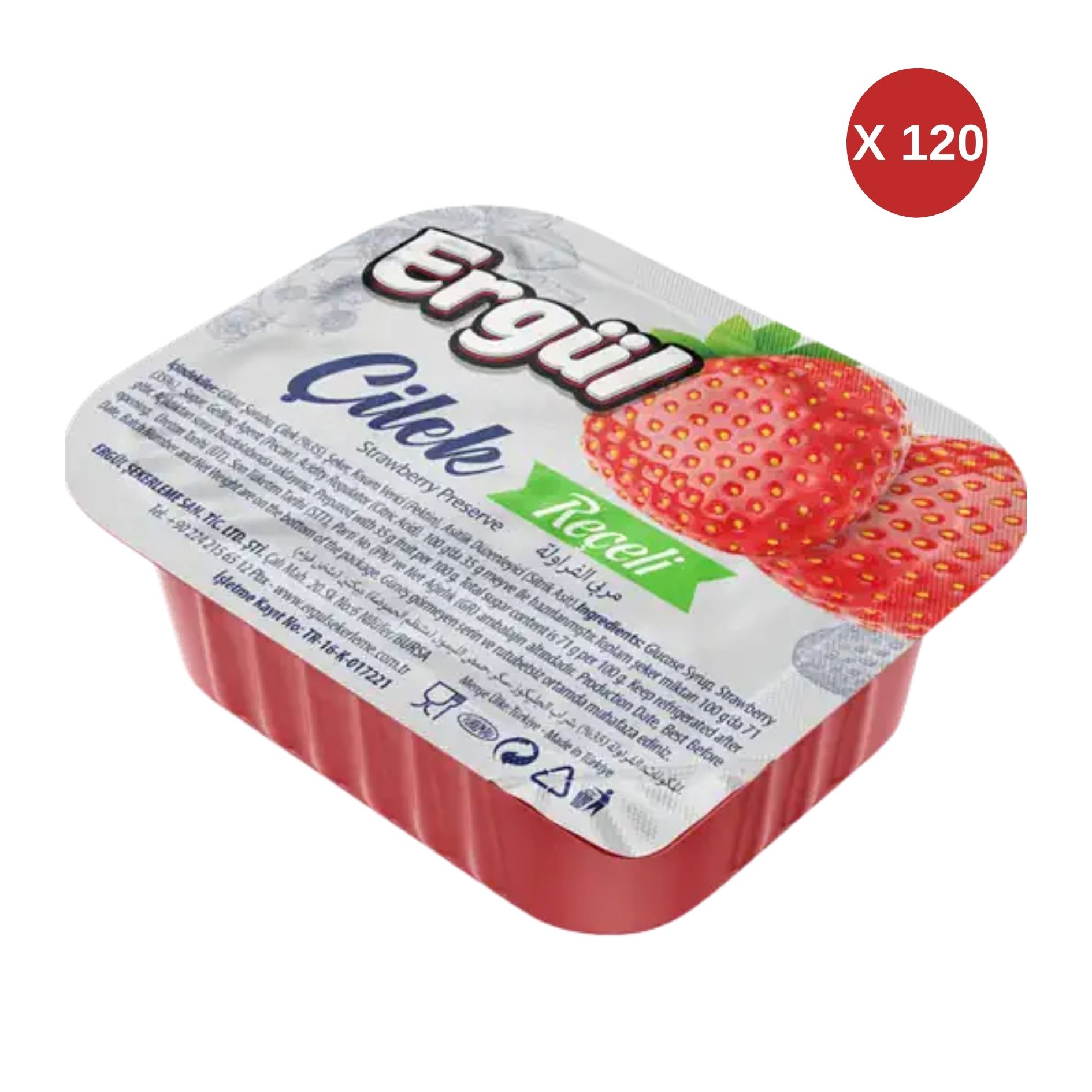 ERGÜL ÇİLEK REÇELİ 20 GR * 120 ADET