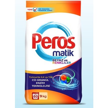 PEROS MATİK  9 KG BEYAZLAR & RENKLİLER