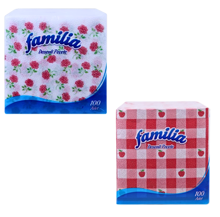 FAMİLİA KARMA DESENLİ PEÇETE 100 LÜ
