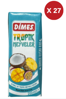 DİMES TROPİK MEYVELİ İÇECEK 200 ML (27 ADET)