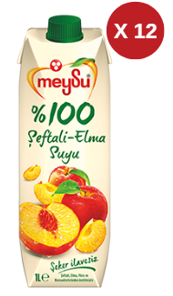 MEYSU %100 ŞEFTALİ-ELMA 1/1 12 ADET