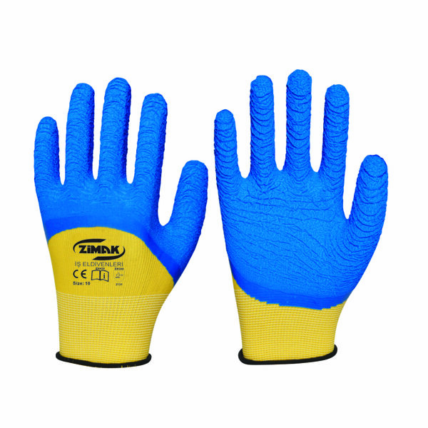 ZİMAK SARI LACİVERT CAMCI ELDİVEN NO:10 EL-128